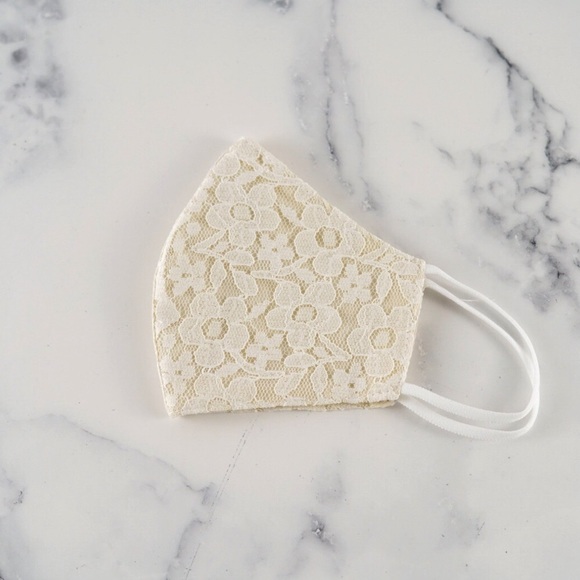 Cream & Light Cream face mask with filter pocket - Picture 2 of 4